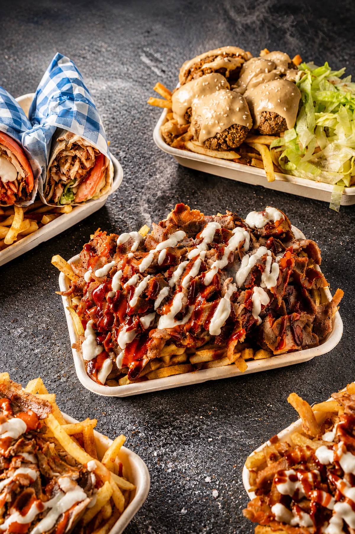 Abu snack pack loaded with beef and garlic sauce