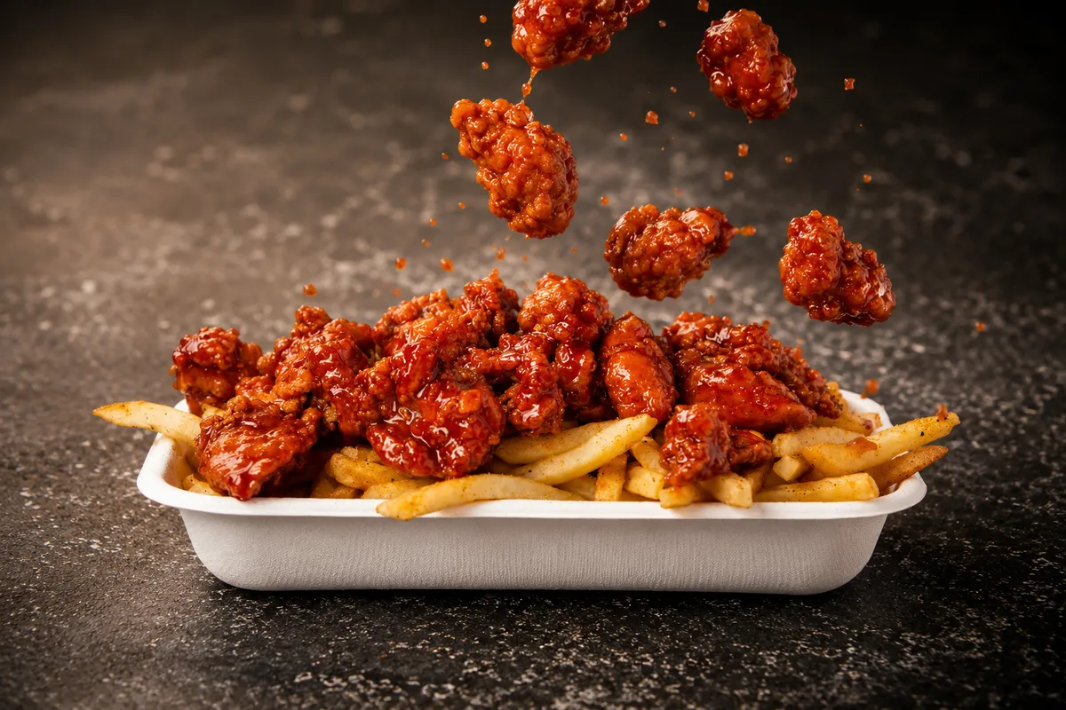 Birdman fried chicken platter Sydney food truck